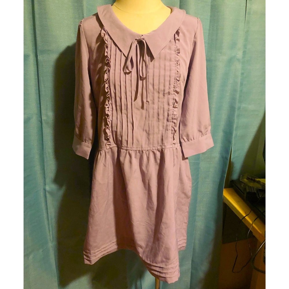 Dear Creatures Retro Style Purple Dress